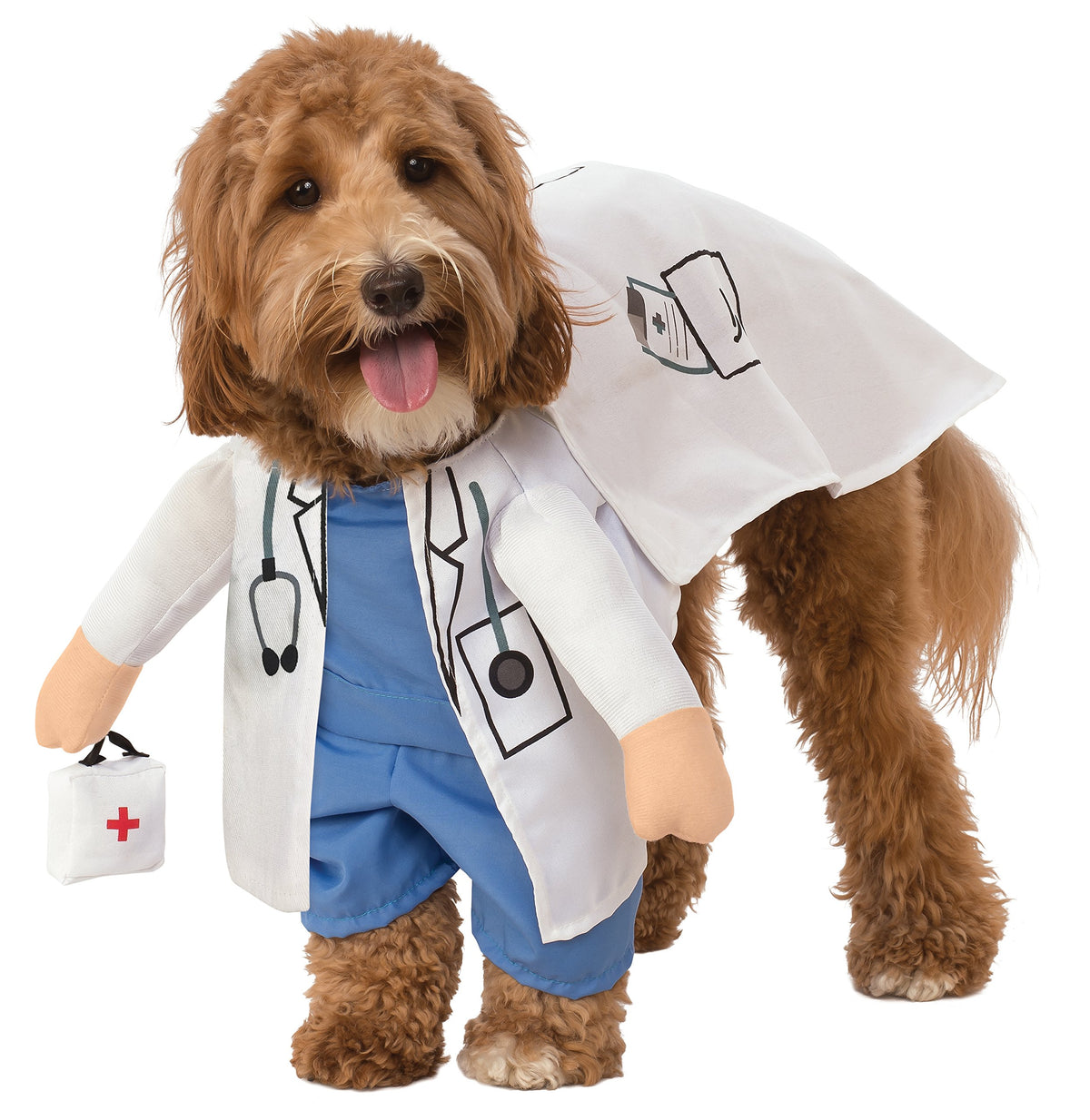 Disfraz Rubies de veterinario para mascotas, paso dentro con brazos, ideal para fiestas y fotos