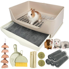 RubyHome caja de arena extragrande con cajón deslizable para limpieza rápida
