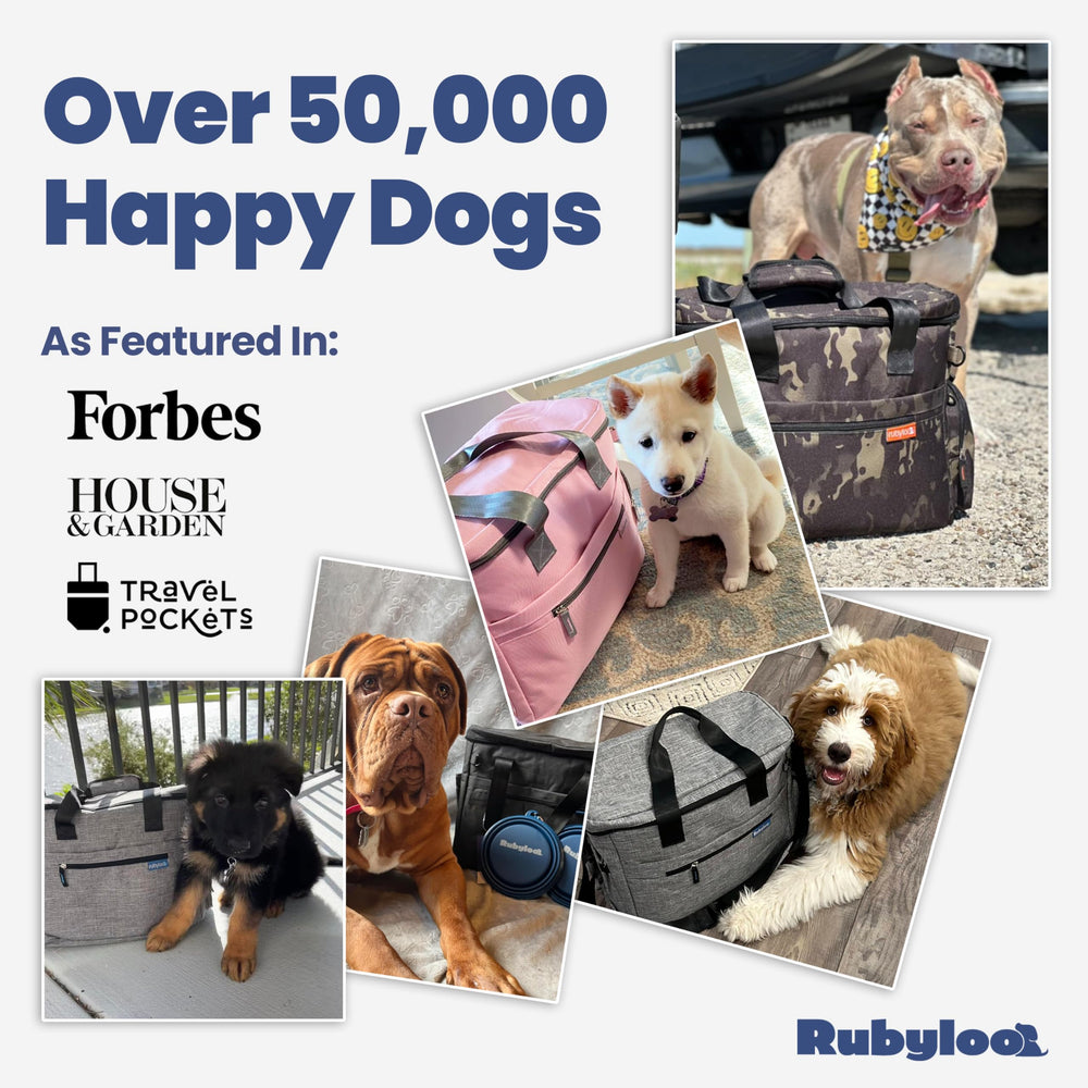 Rubyloo Bolsa Original para Perros: correa ajustable para comodidad durante viajes