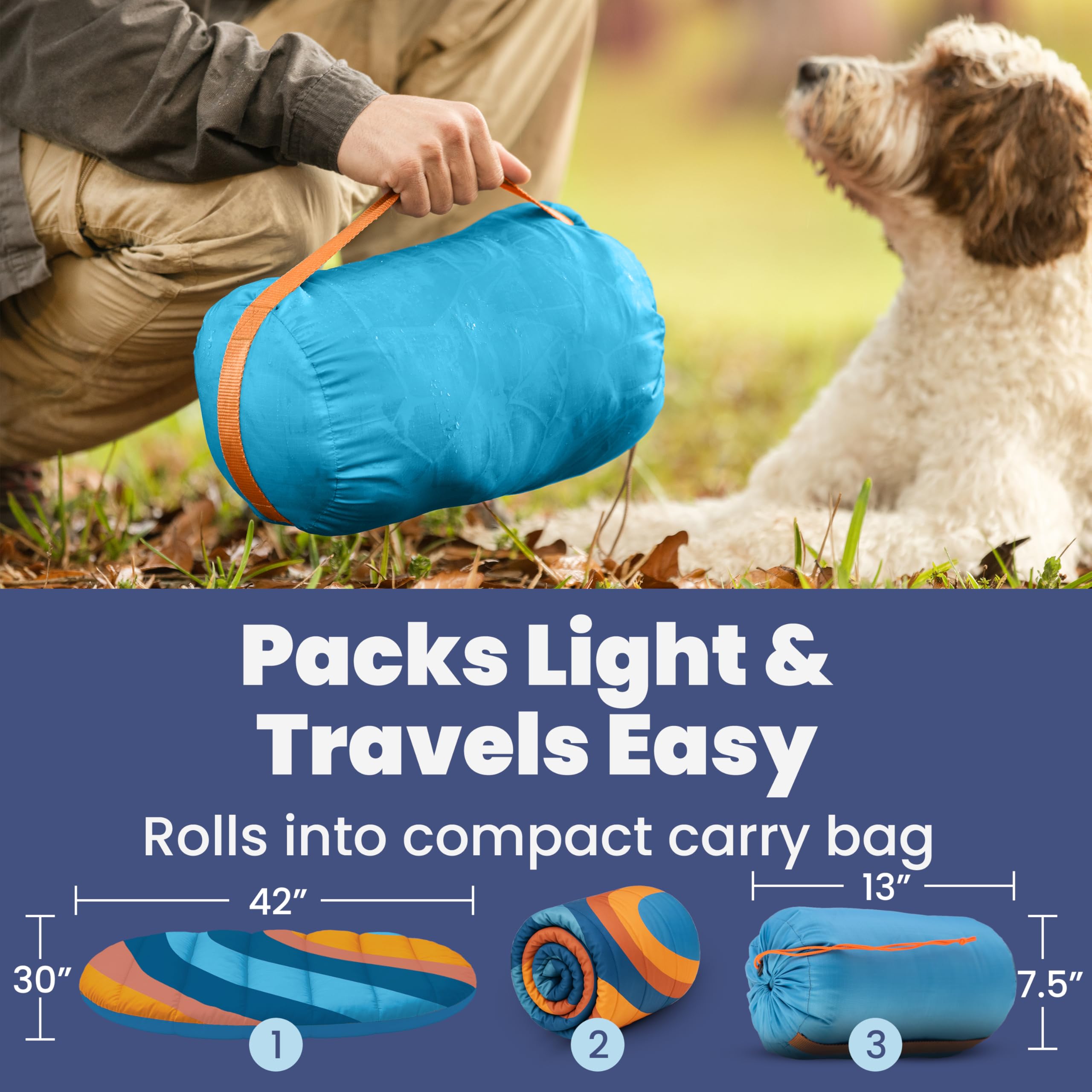 Cama Rubyloo para camping, suave y versátil en terrenos variados