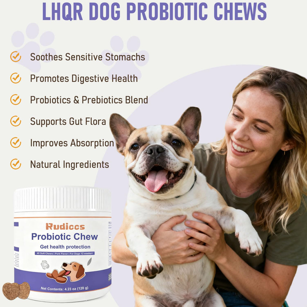 Rudiccs probiótico para perros, masticables con sabor agradable