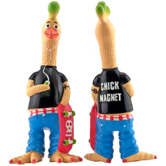 Ruffin' It Tony Mohawk: juguete de pollo de látex resistente para perros pequeños
