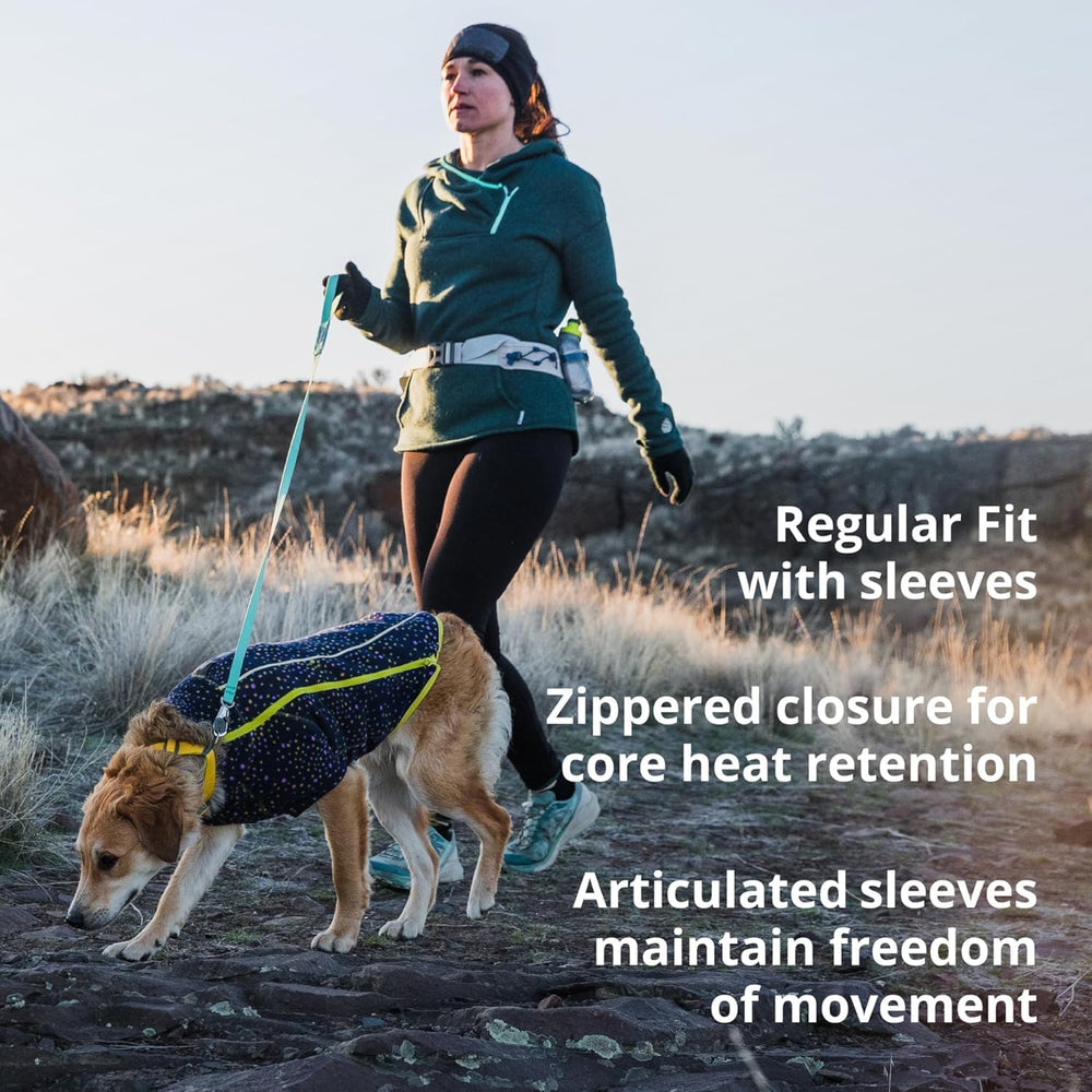 Ruffwear Climate Changer Fleece tejido reciclado de secado rápido.