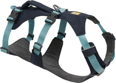 Arnés Ruffwear Flagline, frente, libertad de movimiento para caminatas.