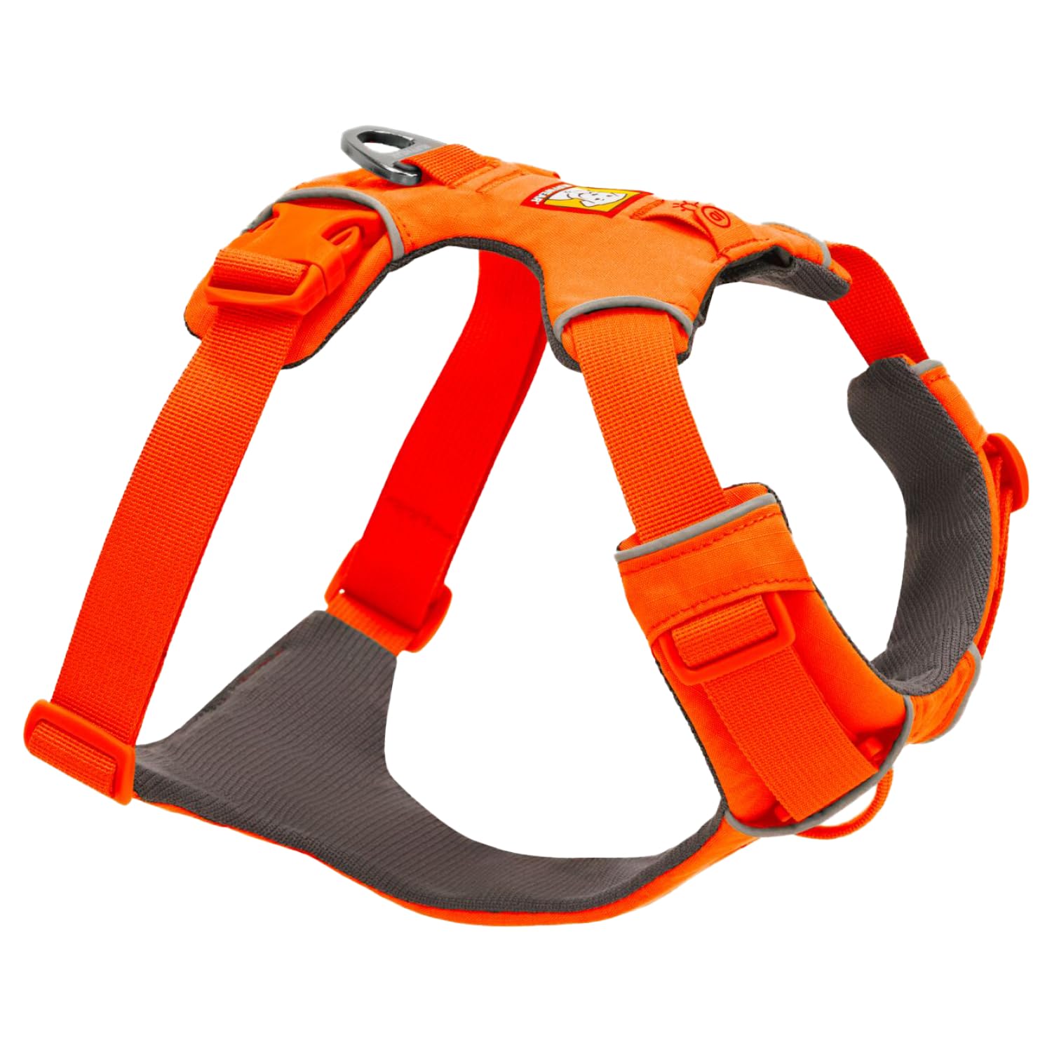 Ruffwear Front Range con anillo trasero para paseos más controlados.