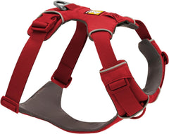 Arnés Ruffwear Front Range con anillo V de aluminio en la espalda para mayor control.