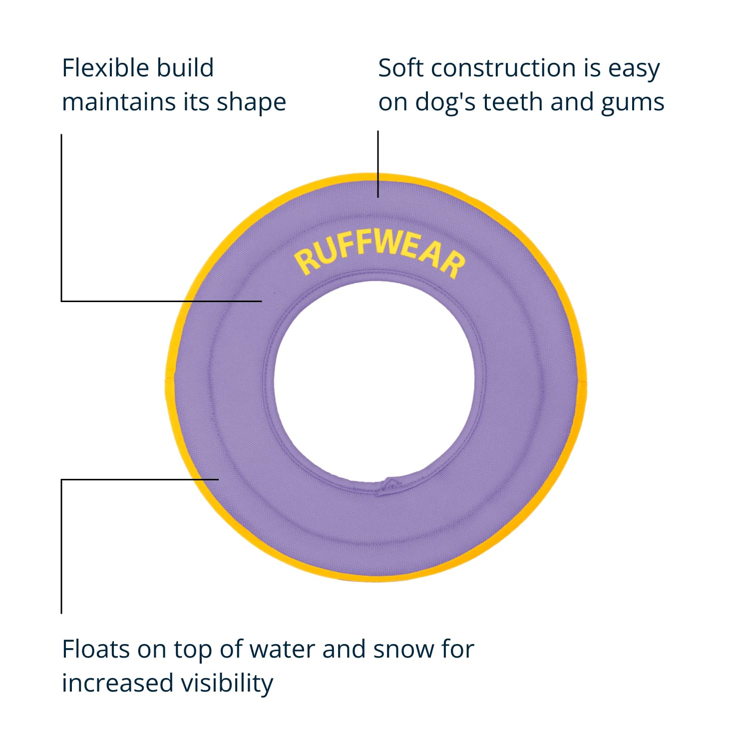 Ruffwear Hydro Plane gran anillo para recoger fácilmente, incluso hocico corto