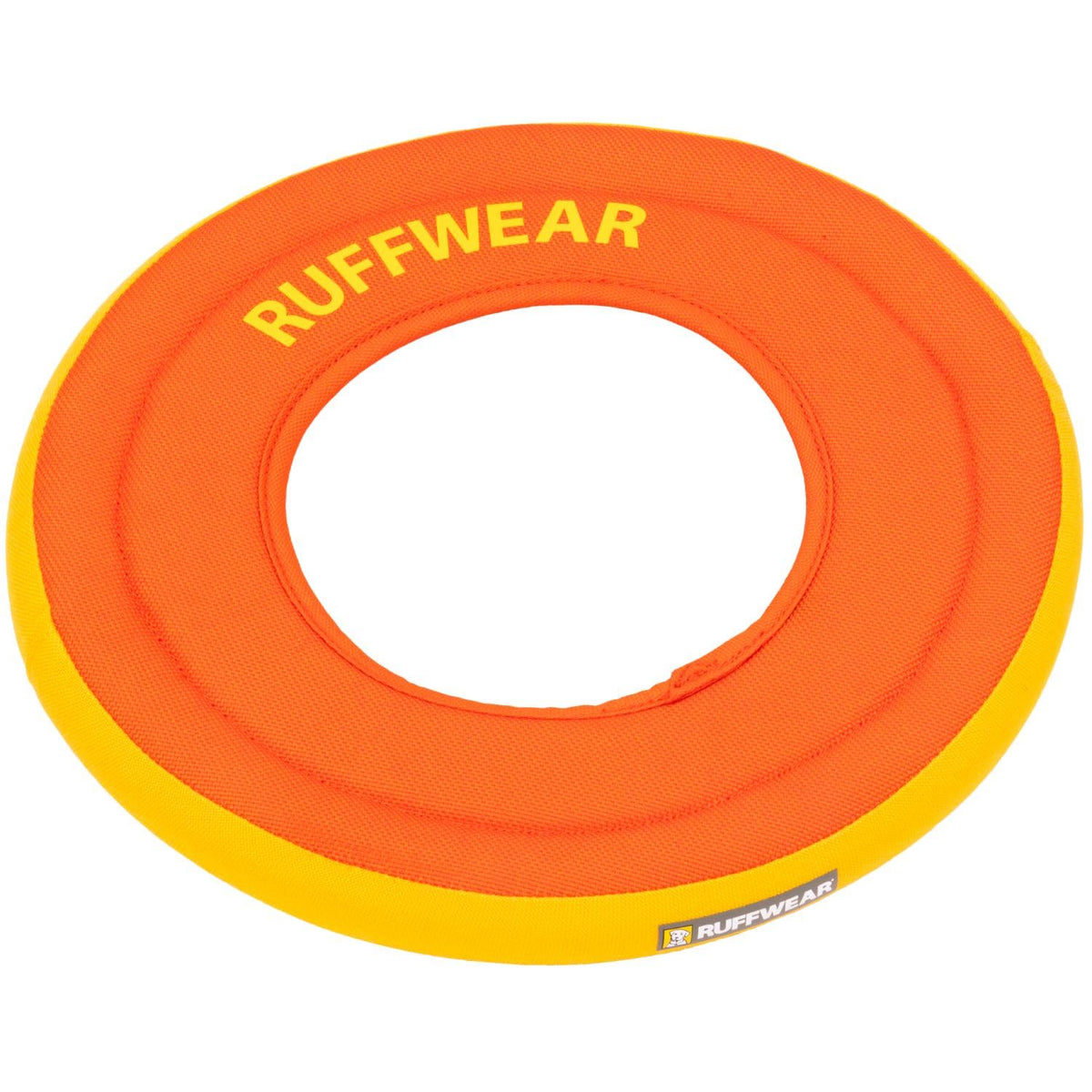 Ruffwear Hydro Plane Frisbee flotante en agua, alta visibilidad para juego acuático.