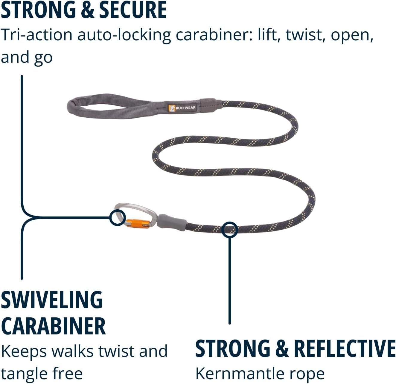 Knot‑a‑Leash bucle accesorio para bolsas de recogida.