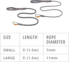 Ruffwear Knot‑a‑Leash mango tubular ergonómico para agarre cómodo.