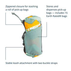 Ruffwear Stash Bag Mini apertura con cremallera para uso con una mano