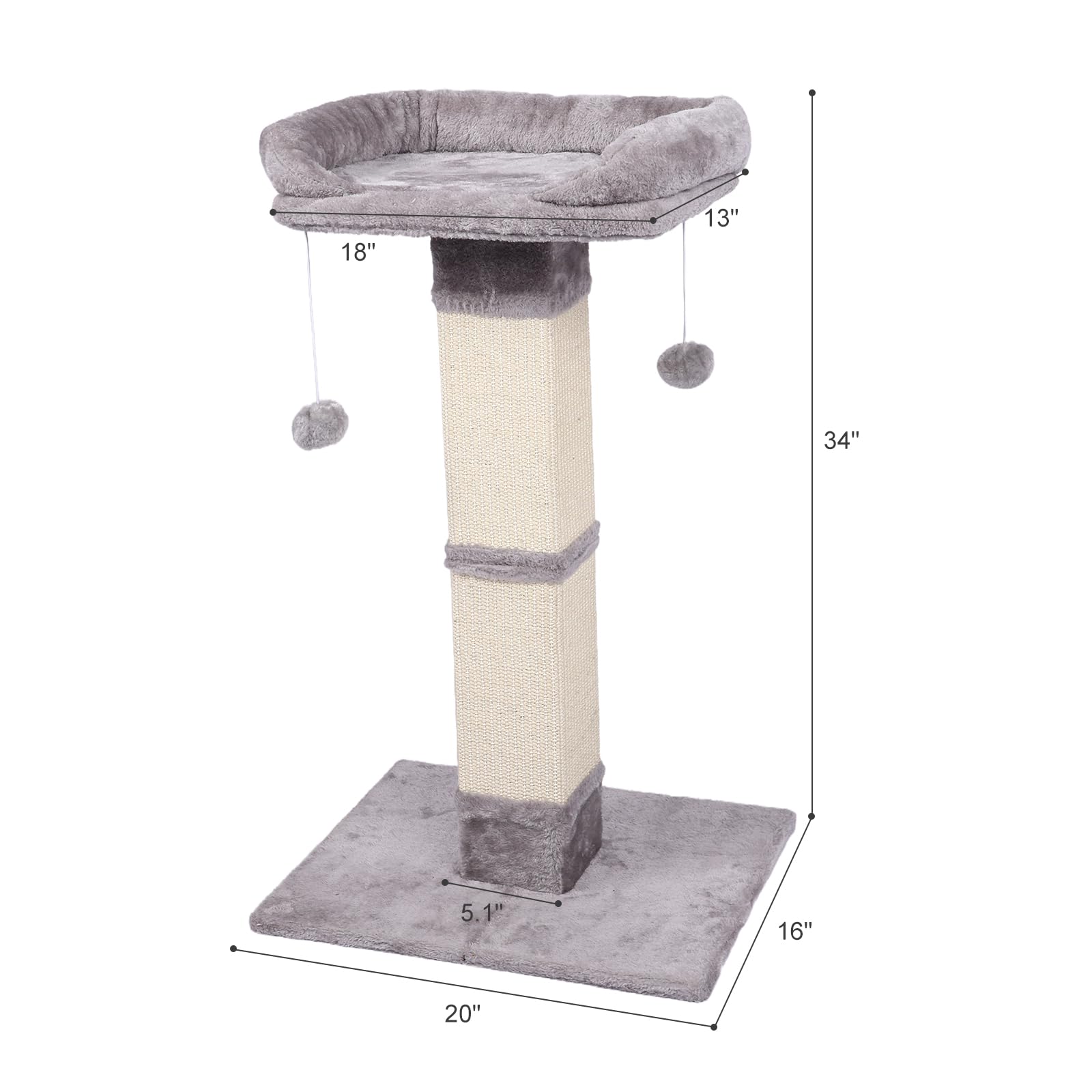 Runske cama de gato de peluche para descanso cómodo dentro de casa.