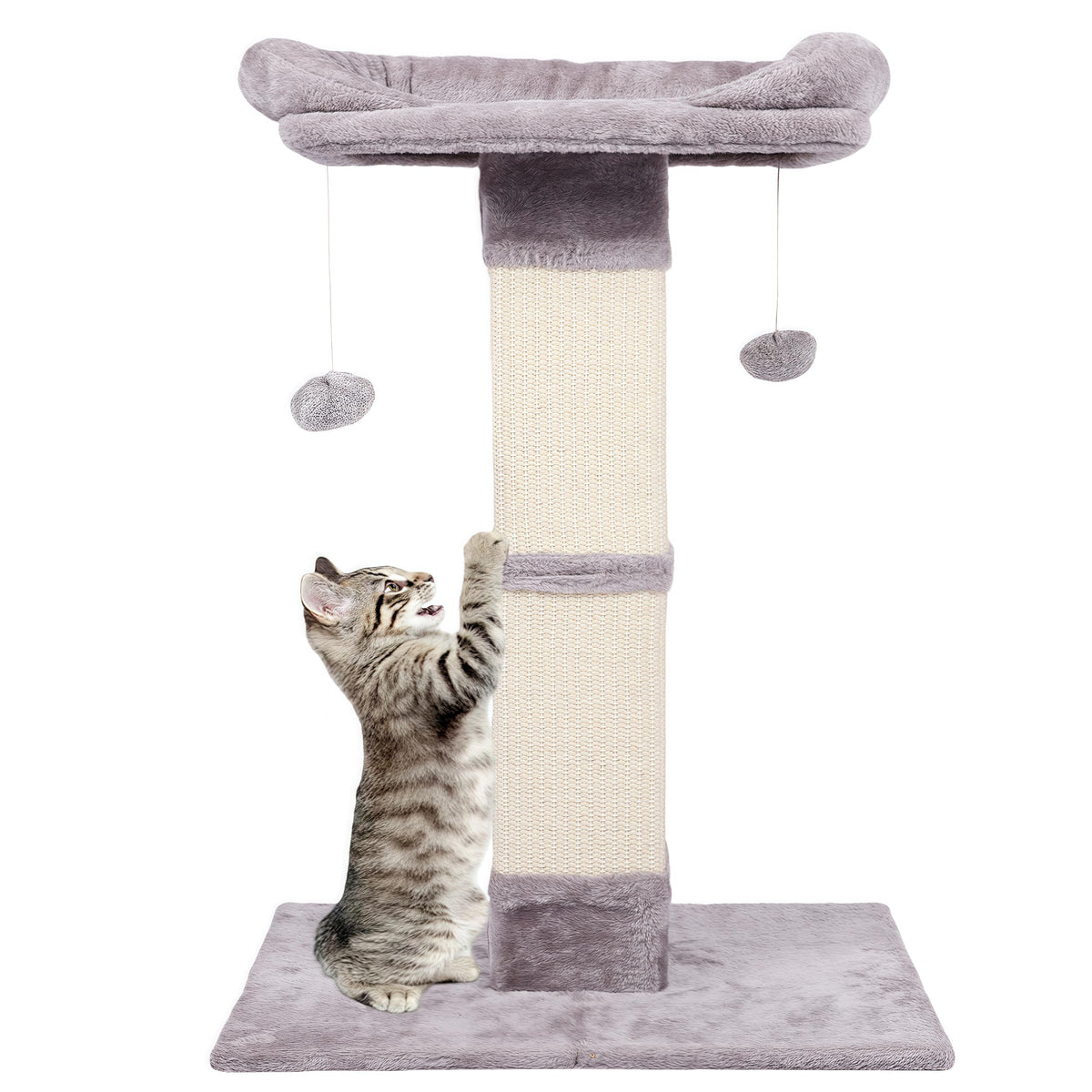 Runske poste rasca gatos con sisal, 34 pulgadas para arañar sin dañar muebles.