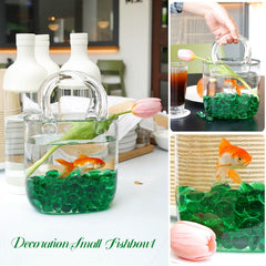 RUOJAS decoración resina verde con canicas de vidrio, amplía opciones creativas.