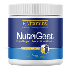 Rx Vitamins NutriGest: bote de probióticos para perros que apoya la digestión.