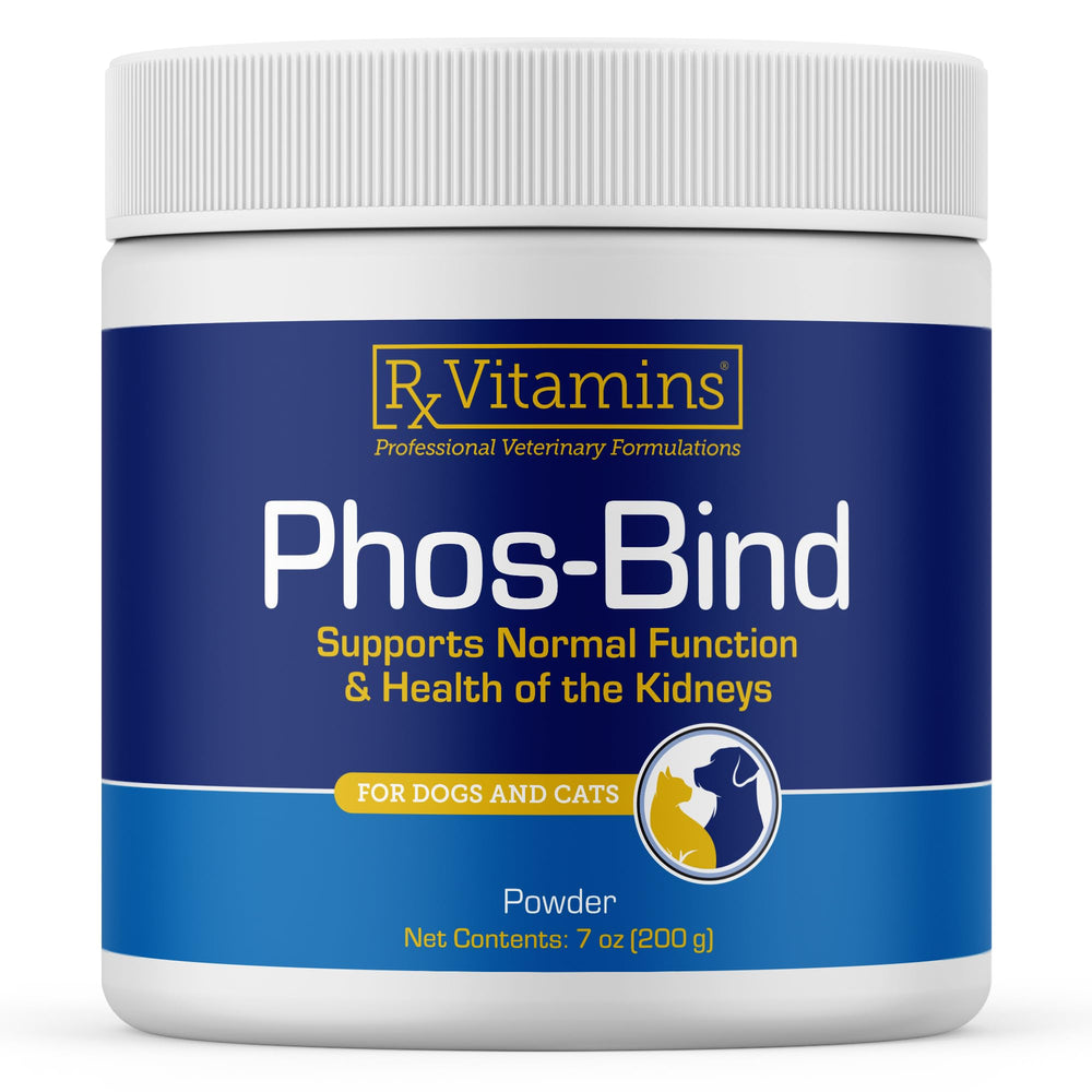 Envase de 200 g de Rx Vitamins Phos-Bind para soporte renal de mascotas