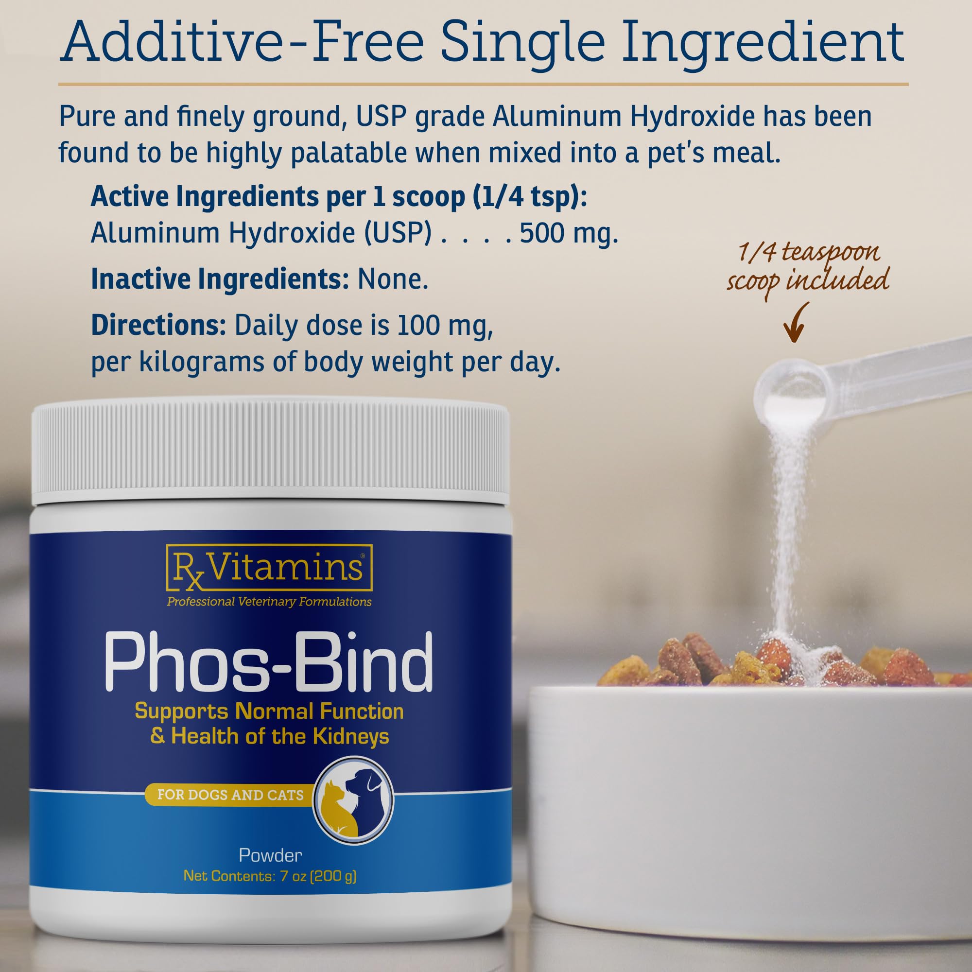Etiqueta de ingredientes de Phos-Bind de Rx Vitamins
