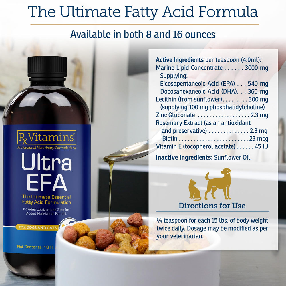 Rx Vitamins Ultra EFA Omega-3 ayuda a reducir la caída del pelo con cada dosis.