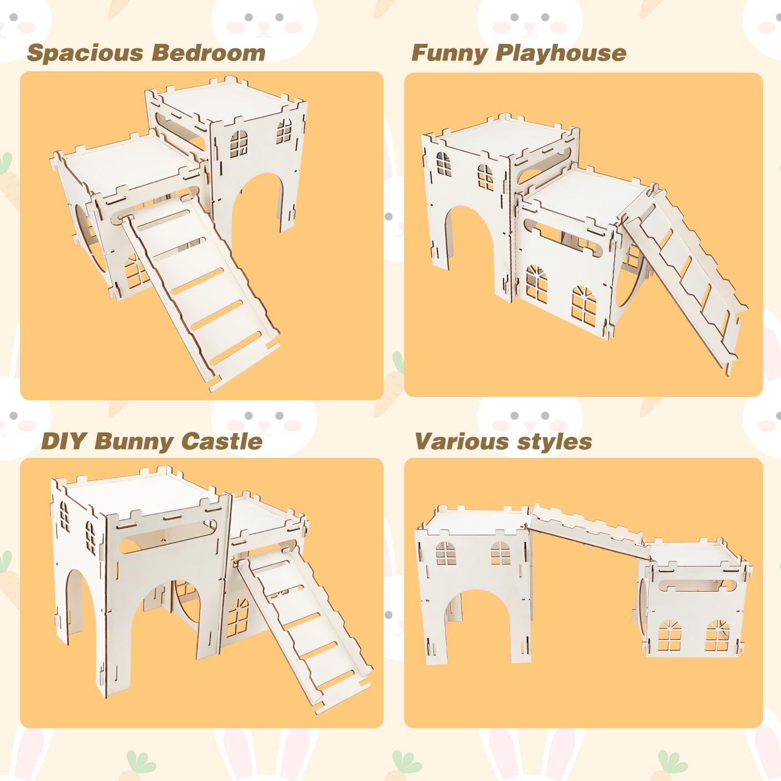 Conjunto modular de castillos Rypet para refugio más grande.