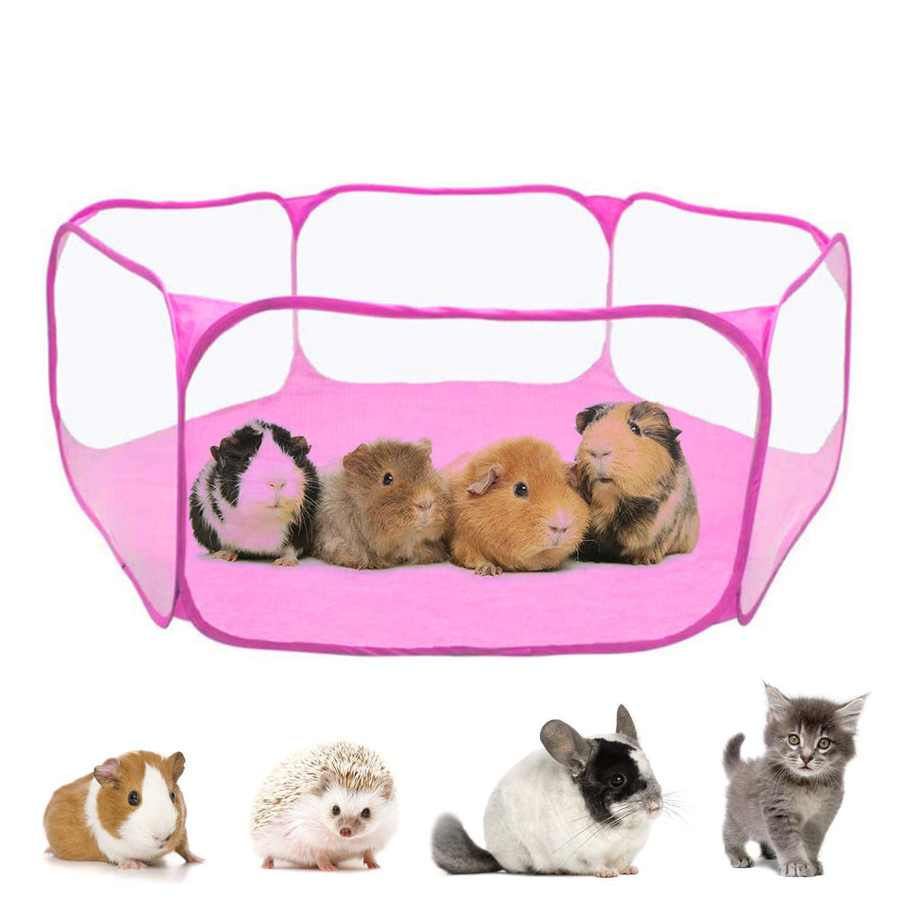 Parque de juego transparente RYPET para vigilancia y ventilación.