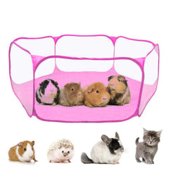 Parque de juego transparente RYPET para vigilancia y ventilación.
