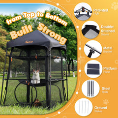 Rywell Catio exterior techo impermeable y protección ultravioleta para climas variables.