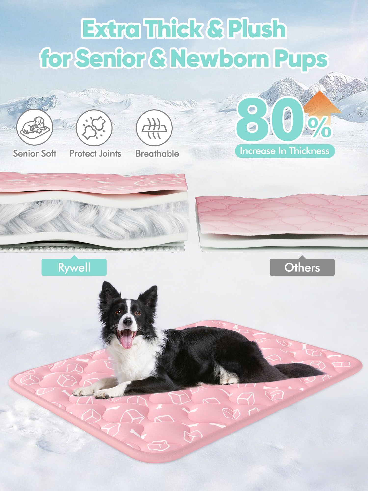Rywell manta-lavable en frío, segura para mordidas y lamidos.