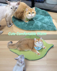 Rzxlszy almohadilla para gato diseño hoja unico confort y seguridad en la cama