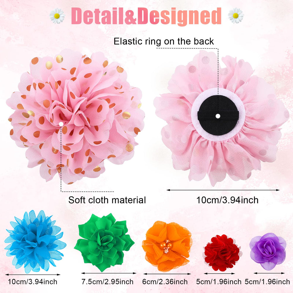 Sadnyy accesorio floral de chiffon suave para mascotas en casa.