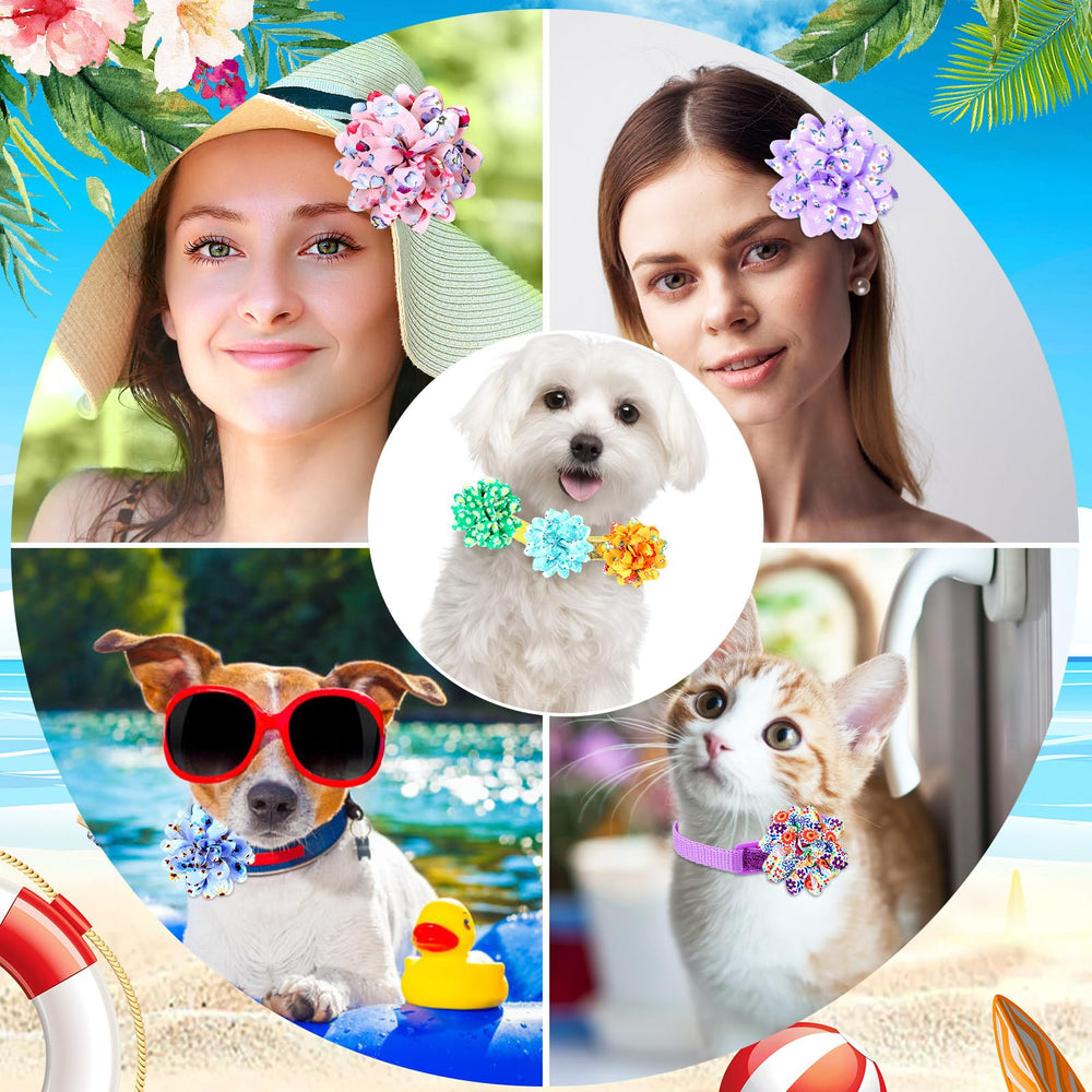 Sadnyy adornos florales en lazo para collar, perfectos para ocasiones especiales.