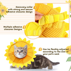 Sadnyy collar ajustable girasol, talla mediana para mascotas