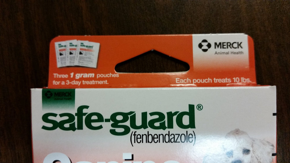 Empaque Safe-Guard Canine con tratamiento de 3 días para cachorros.