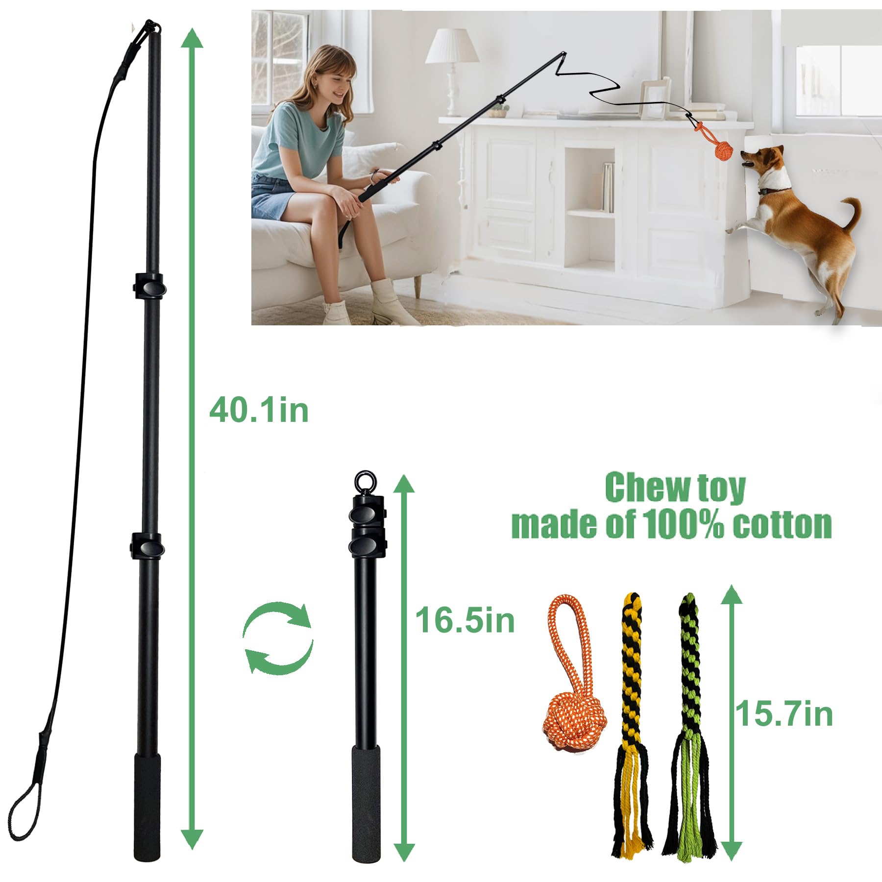 SailStart Flirt Pole de aluminio ligero para manejo cómodo y mayor durabilidad
