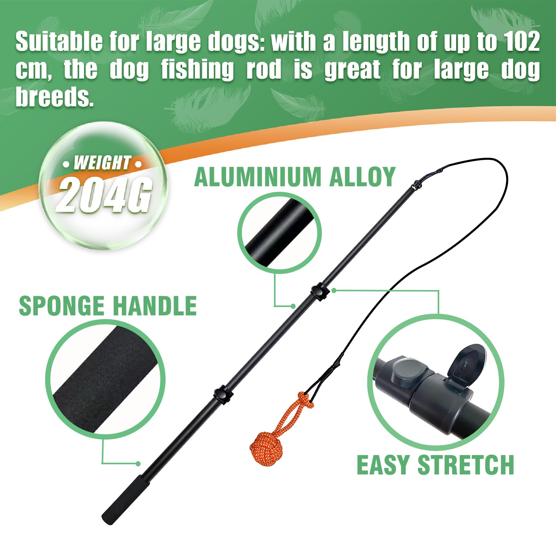 SailStart Flirt Pole cuerdas de algodón para mordida suave y juego interactivo