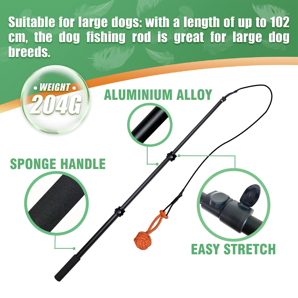 SailStart Flirt Pole cuerdas de algodón para mordida suave y juego interactivo