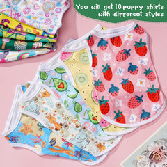 Camiseta Saintrygo para perrito con estampado de animales, moderna y cómoda