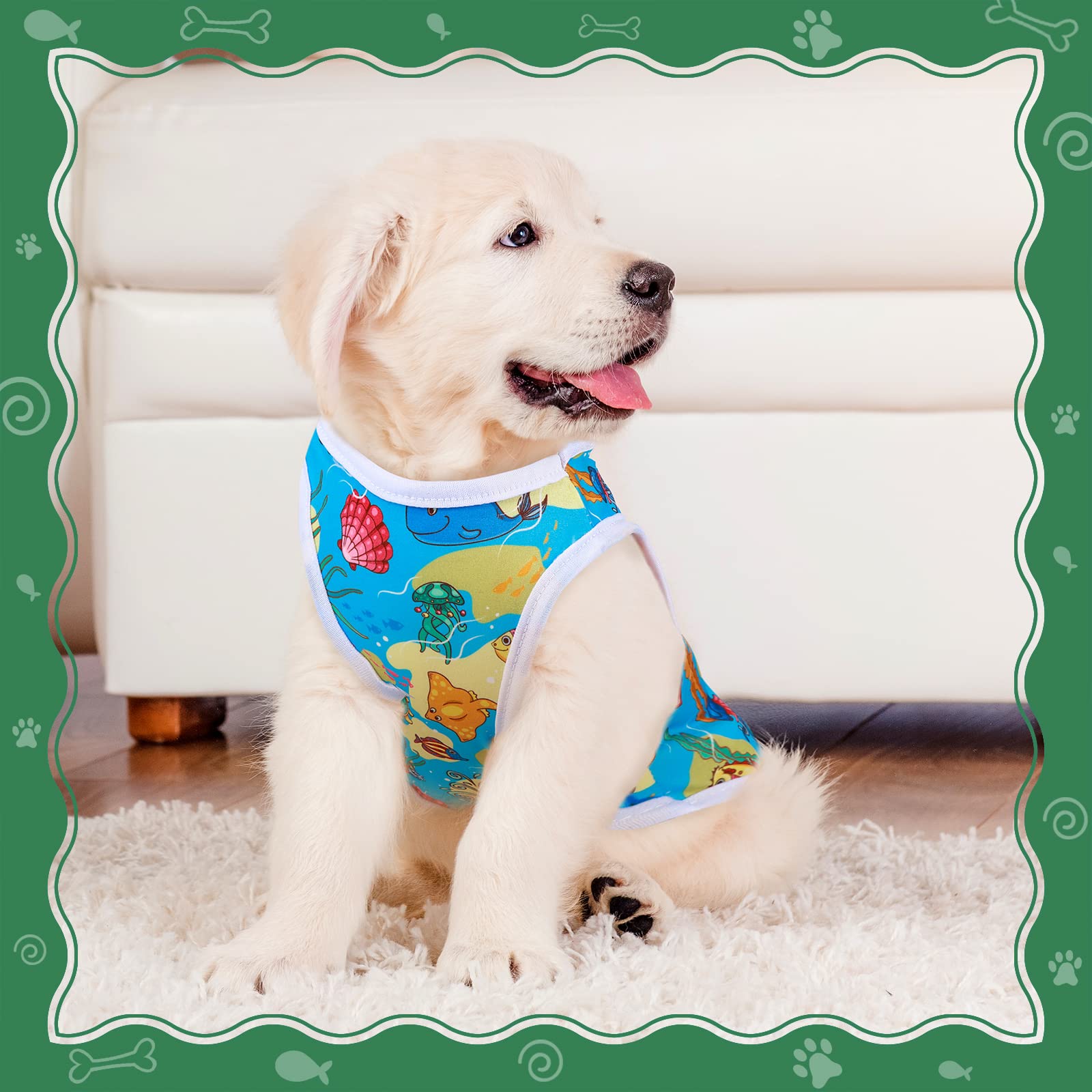 Camiseta Saintrygo para perrito con patrón ligero, ideal para días cálidos
