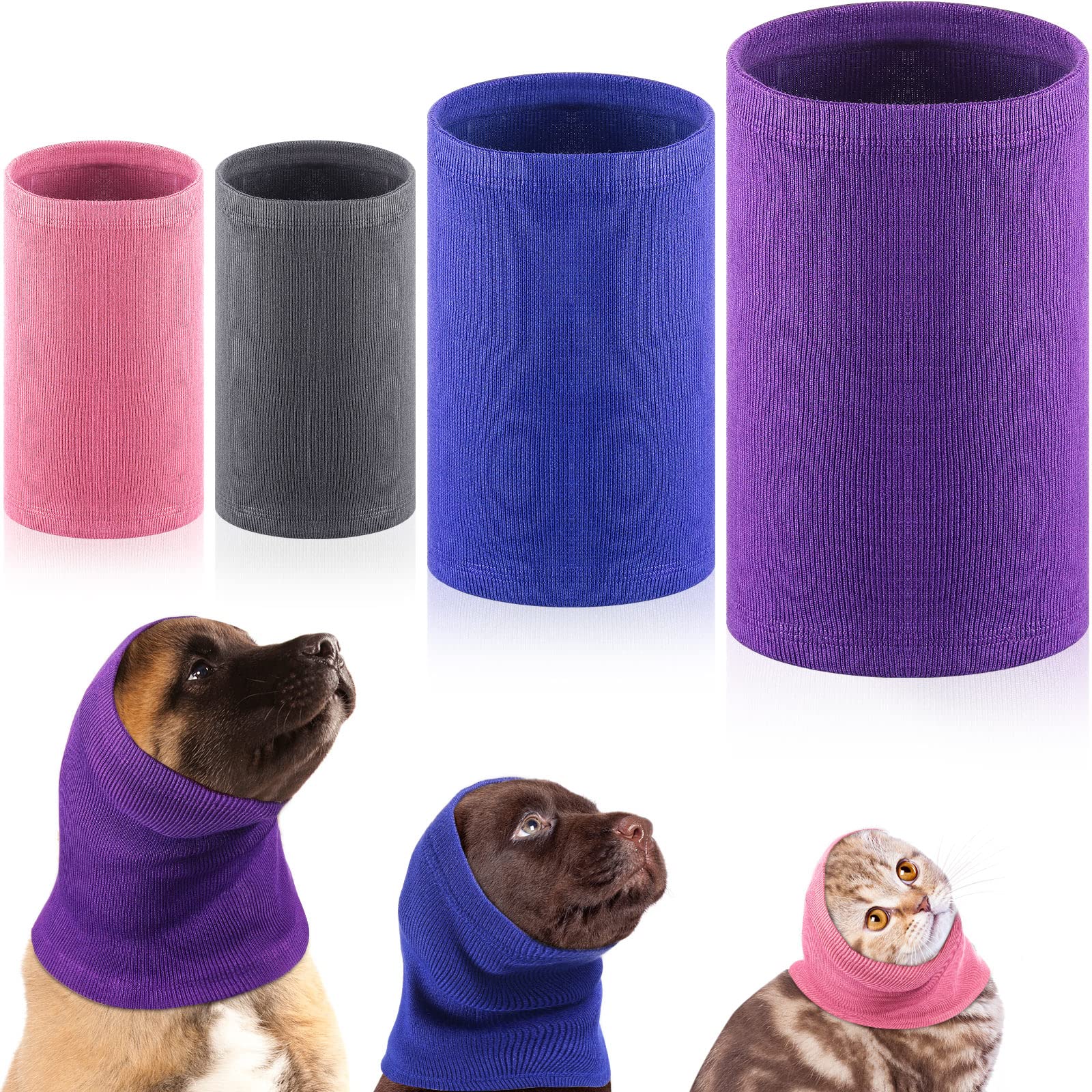Saintrygo cubre orejas para perro azul reduce el ruido y favorece la calma.