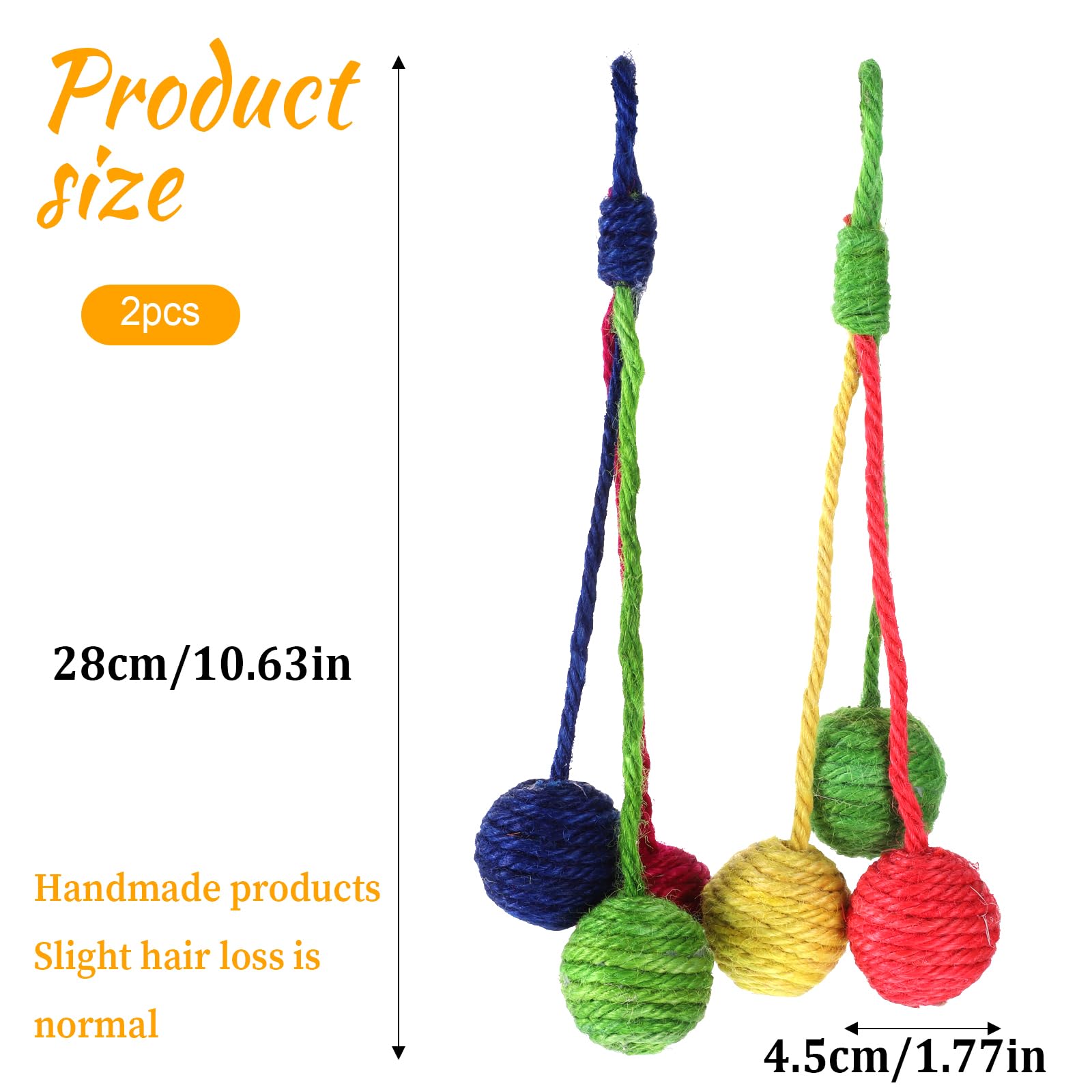 Salbsever juguete colgante de sisal, ideal para arañar y entretener gatos