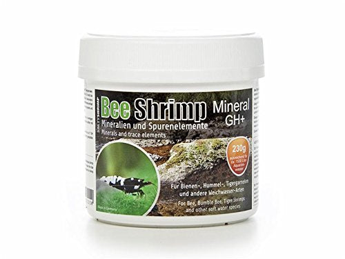Uso de SALTYSHRIMP GH+ para dosificación, regula dureza del agua y favorece desarrollo.