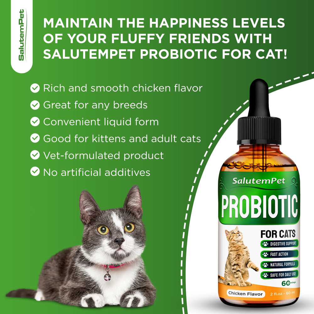 SalutemPet probióticos para gatos envase transparente: fácil observar la cantidad.