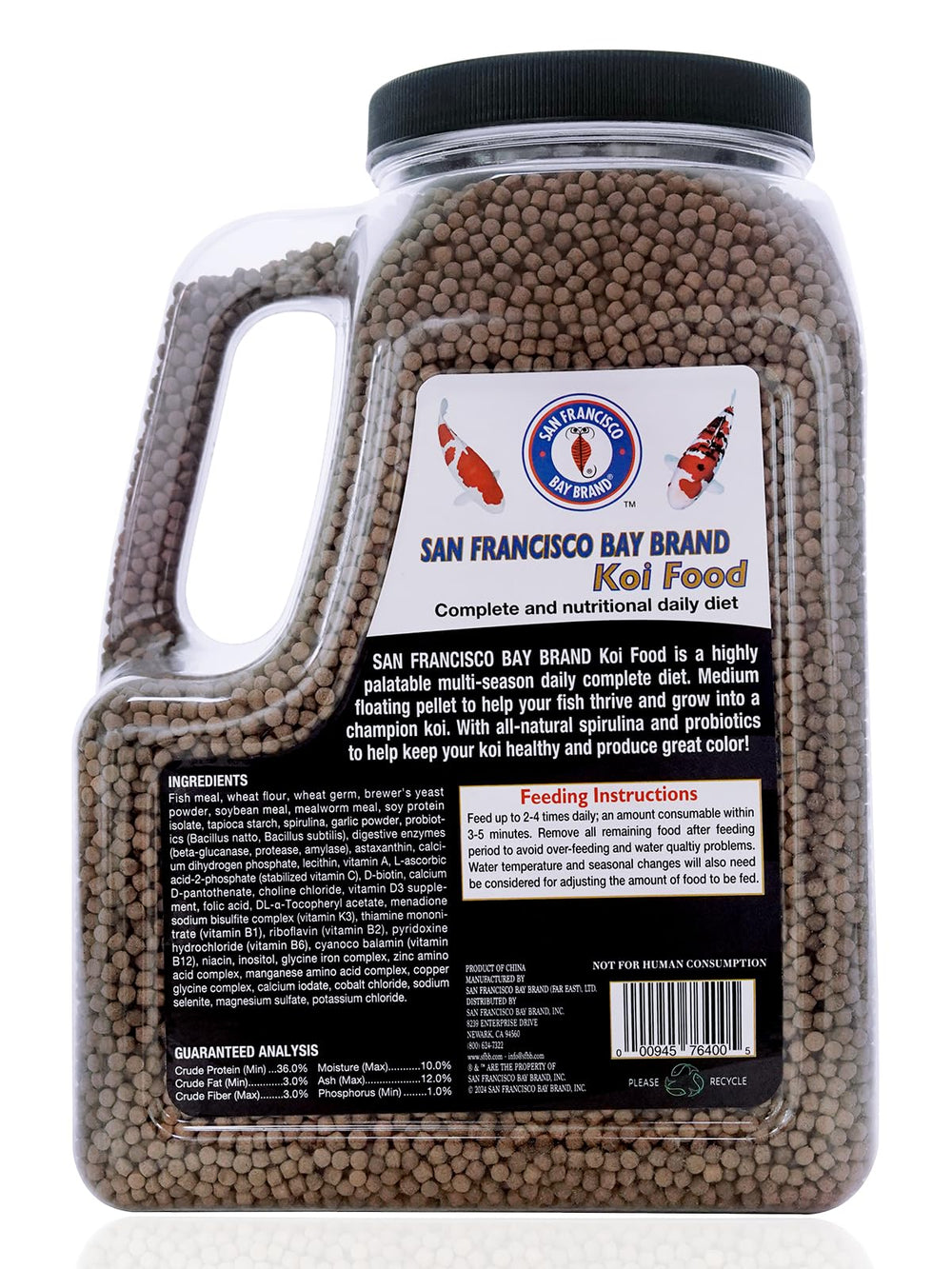 San Francisco Bay Brand Koi con color natural mejorado por espirulina.