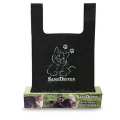 Sand Dipper bolsas para arena de gato con asas para cerrar.