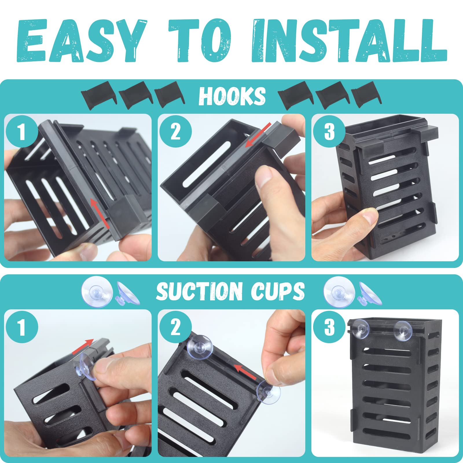 SANJHFF ABS plástico resistente mantiene seguridad para peces y plantas.
