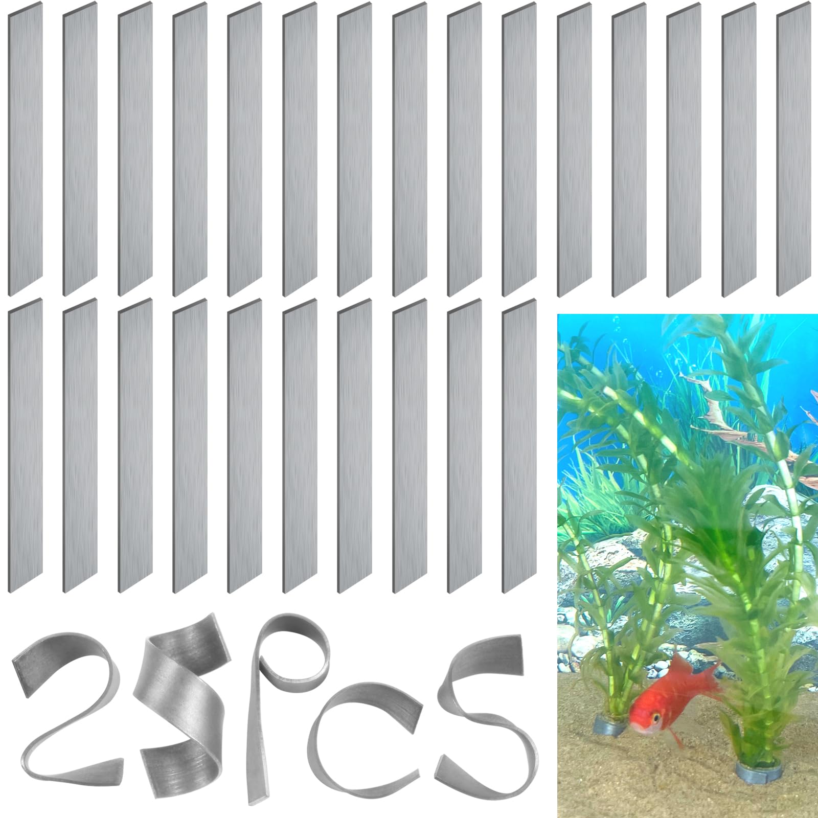Anclas SANJHFF para acuario: paquete de 25 para fijar plantas vivas