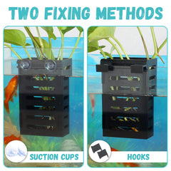 SANJHFF porta-plantas acuario hecho de ABS resistente y seguro para peces.