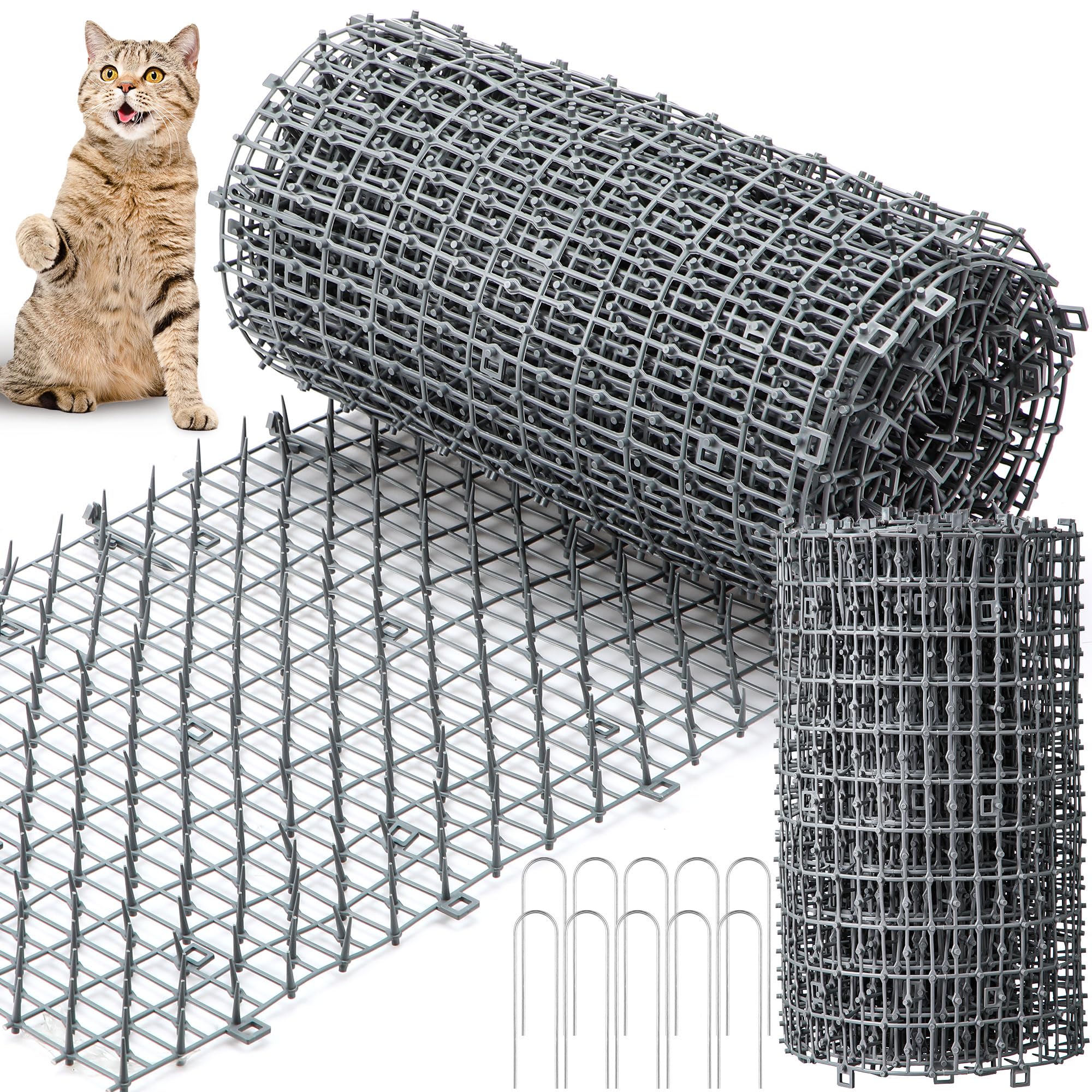 Sanwuta almohadilla con pinchos para gato exterior protege muebles y área al aire libre