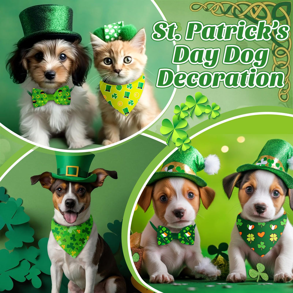Sanwuta lazos collar patricks diseño irlandes, ajuste cómodo para perros.