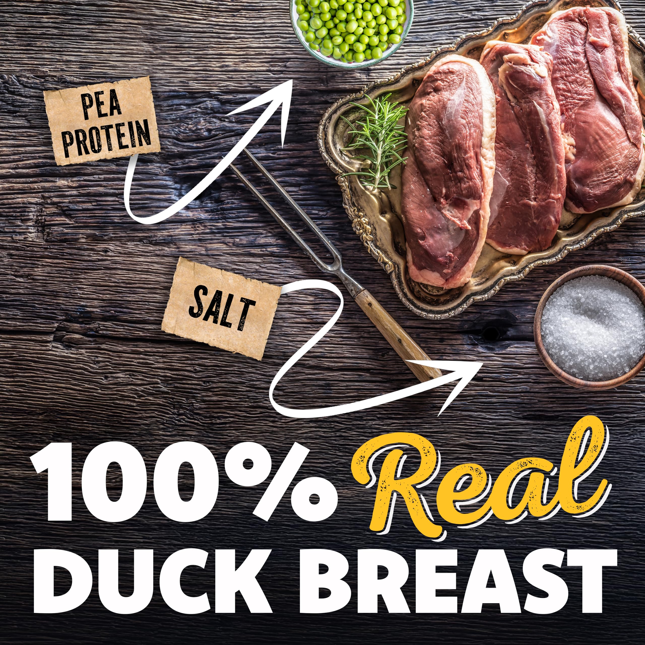 Savory Prime jerky de pato: rodajas visibles para porciones adecuadas