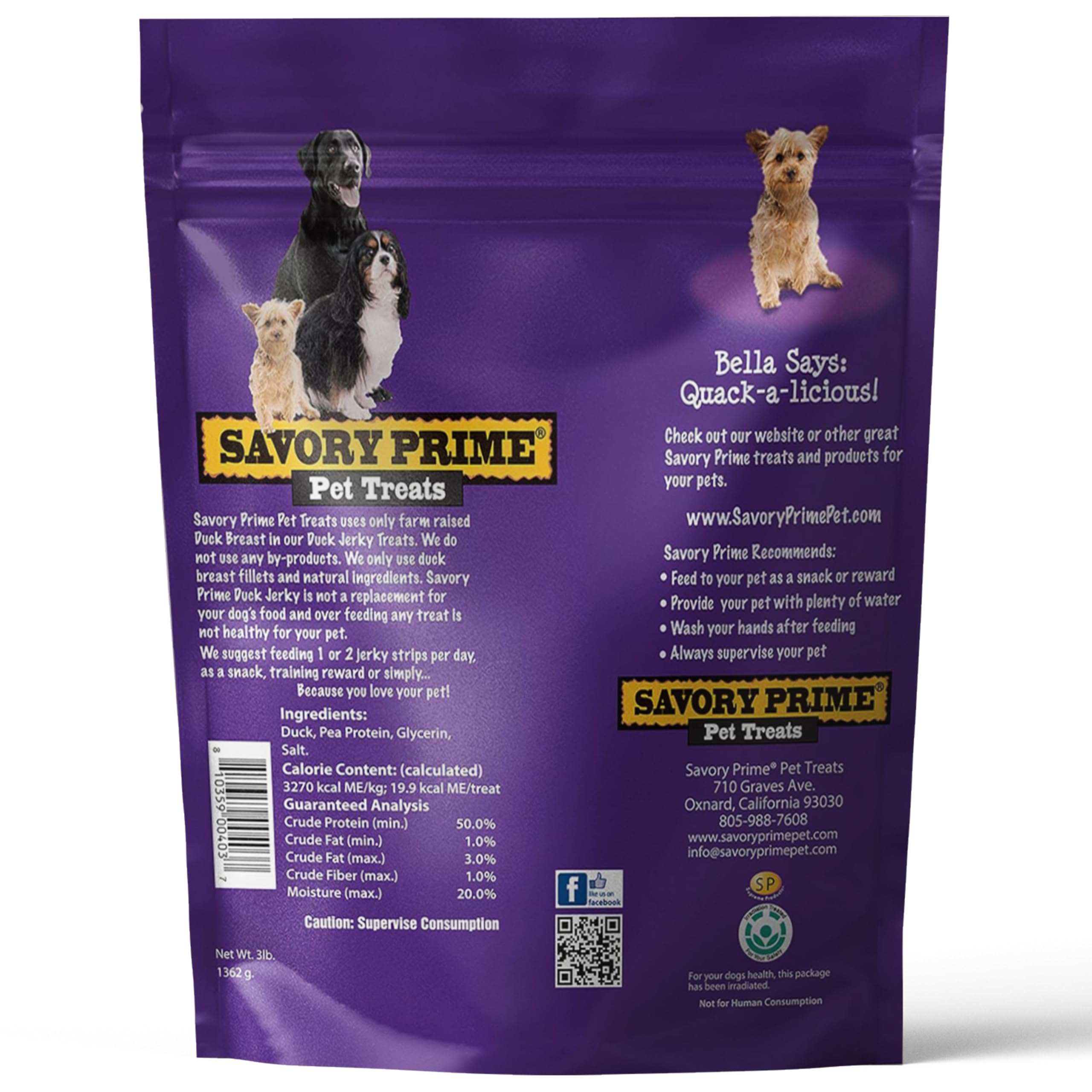 Porción de jerky Savory Prime para tallas diferentes